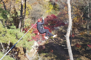 증평군 좌구산휴양랜드 좌구산줄타기, 겨울잠 끝내고 3월1일 개장