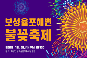 보성군, 오는 31일 한화와 손잡고 새해맞이 대규모 불꽃축제! 