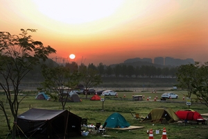 아산시, 도심 속 힐링공간 곡교천 야영장 오픈