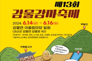 괴산군, 땅 속의 보물, 제13회 감물감자축제 14일~16일 개최